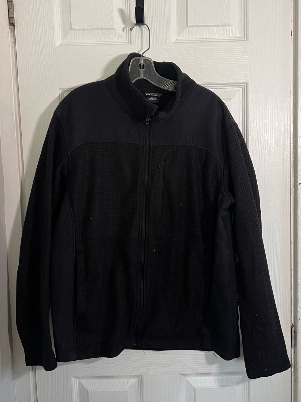 Men's Black Full-Zip Athletic Jacket - Size Large